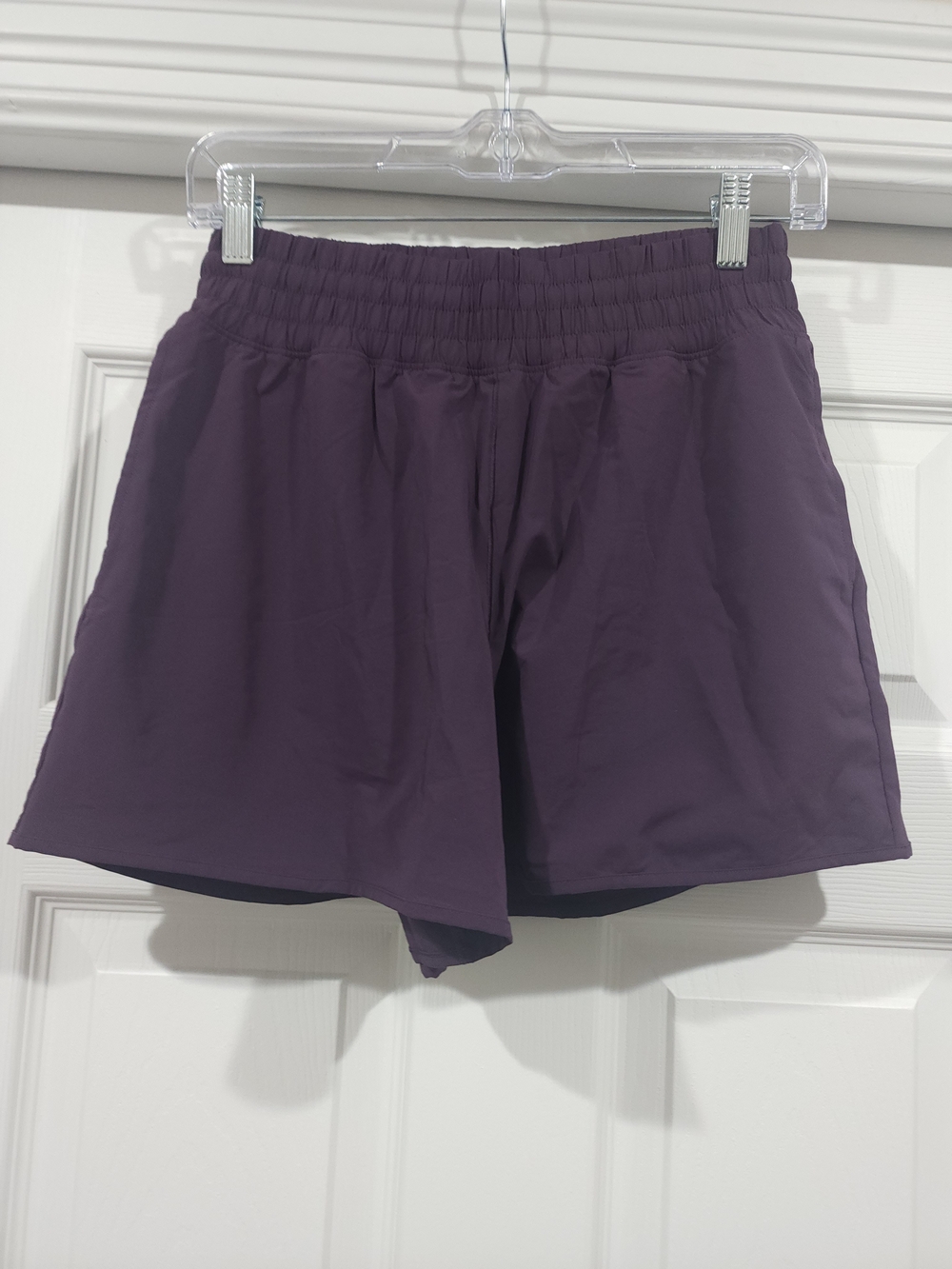 aerie Plum Elastic-Waist Athletic Shorts